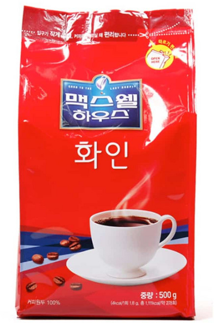 동서 맥스웰 화인 자판기리필 블랙커피가루 500g, 1.8g, 278, 1