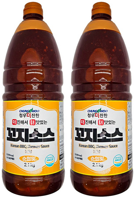 청우 더진한 꼬지소스 순한맛, 2.1kg, 2개