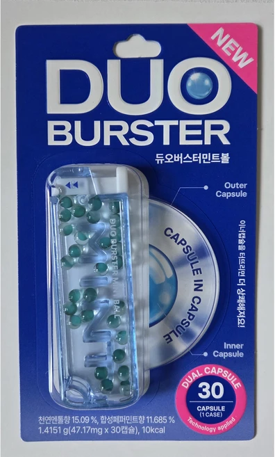 가그린 듀오버스터 더블 민트볼 30입 1개 - 쿠팡