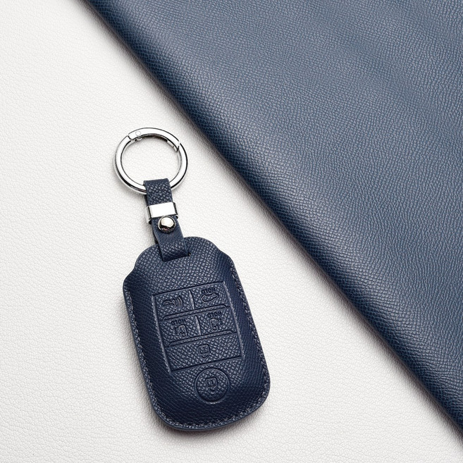 기아 키 커버 케이스 A4타입 4버튼 호환 (K3K5쏘울올뉴카렌스카니발니로쏘렌토스포티지 등), 기아/A6 타입, 다크 네이비
