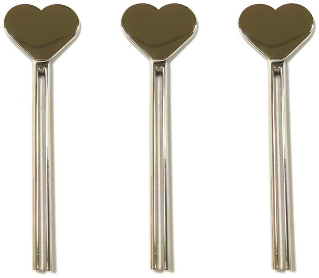 롤링페이퍼 핸드크림 튜브 치약짜개 스틱형 하트 스퀴저 실버, 3개