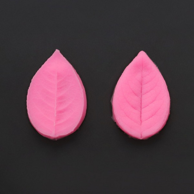 정인아트 4-잎맥(약4.5x7cm) (슈가크래프트 실리콘 몰드)