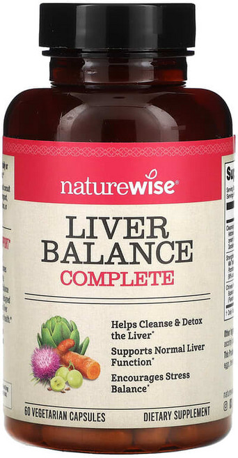 NatureWise Liver Balance Complete 베지 캡슐 60정 NTW-00740, 1개