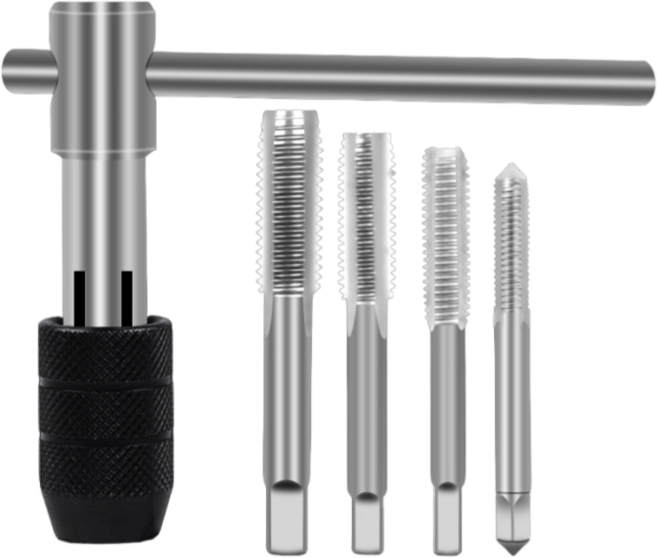 공구PXJ 탭핸들 핸드탭 렌치탭 M6 M8 M10 M12, 1세트