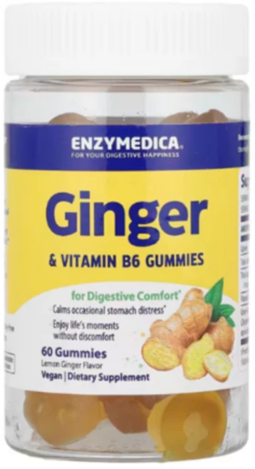 엔자이메디카 생강 비타민 B6 구미젤리 레몬생강맛 60개 (1개월분), 1개 - 쿠팡