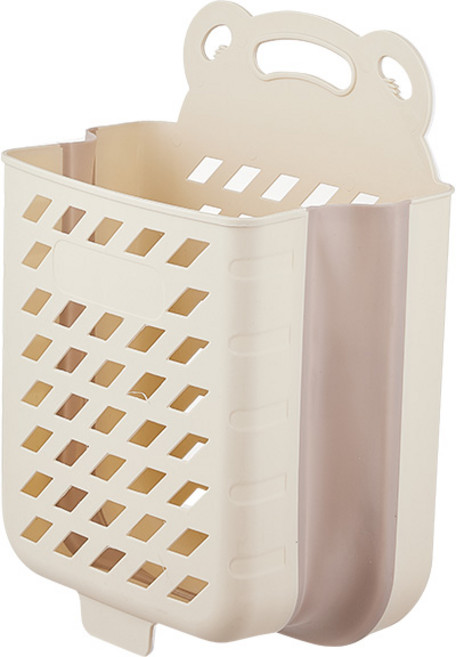 Surkat 대용량 다용도 접이식 빨래바구니 수납 바구니, 베이지