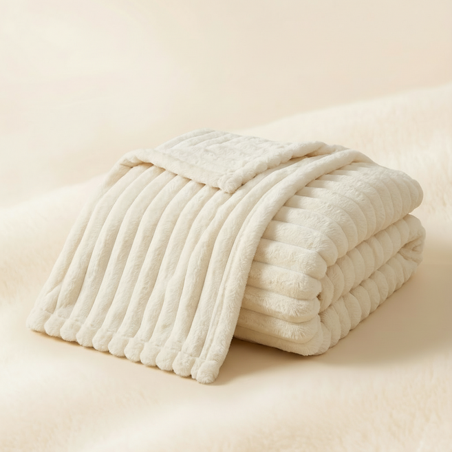 초미세섬유 토끼털 플리스 대형 담요 150x200 cm 초고급 부드러움 겨울 침대 이불