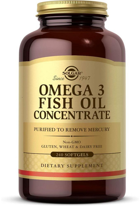 Solgar 솔가 오메가-3 피쉬 오일 농축 240소프트젤 2개, 240정, 1개