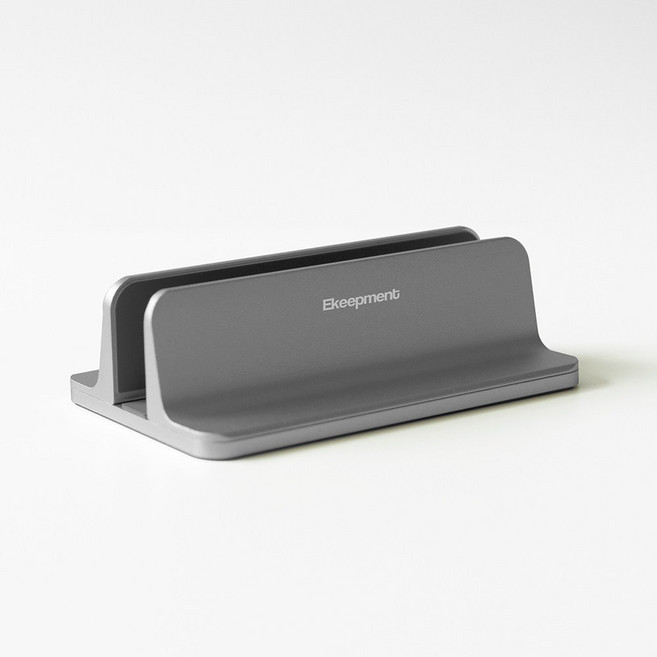 Ekeepment 맥미니 맥북 아이패드 노트북 태블릿 알루미늄 세로 수직 클램쉘 거치대 스탠드, Grey, 1개