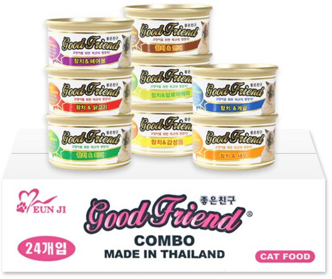 굿프랜드 고양이 간식캔 8종콤보, 단품, 85g, 1세트