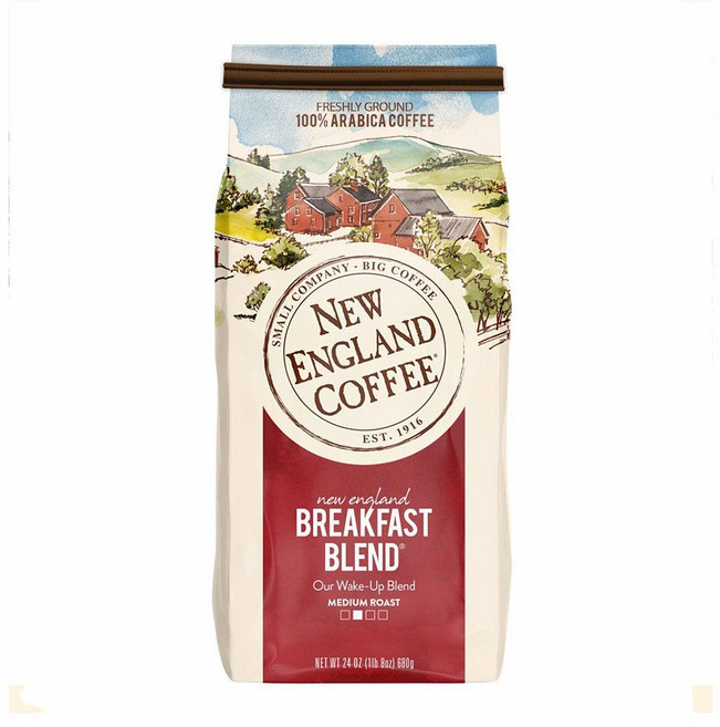 New England Coffee Breakfast Blend Medium Coffee 블랙퍼스트 블렌드 미디엄 로스트 커피 24oz(680g), 1개, 1g, 1개