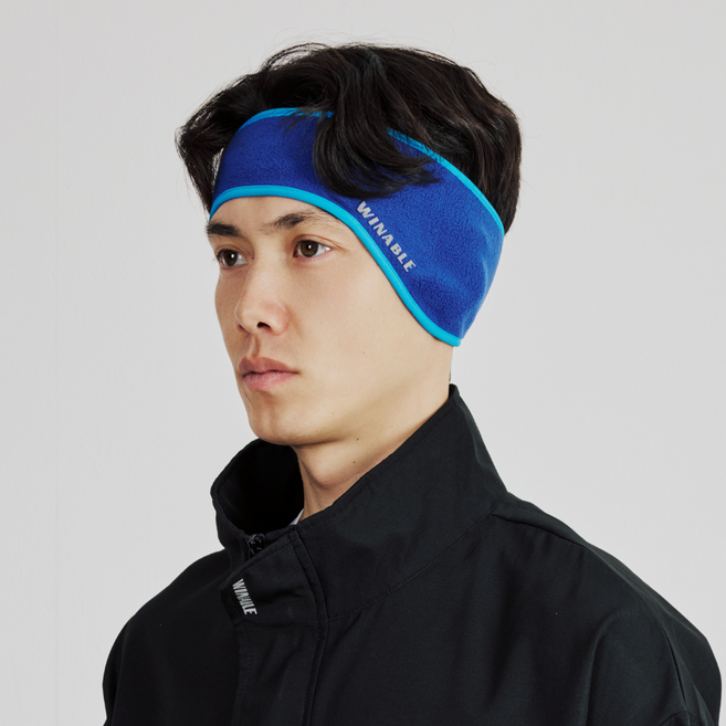 윈어블 밴딩형 귀마개 스포츠 축구 스키 낚시 러닝 라이딩, 블루, 1개