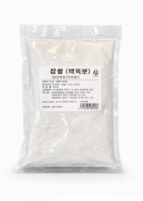 백옥분 찹쌀가루 버터떡 재료 200g 소포장, 1개