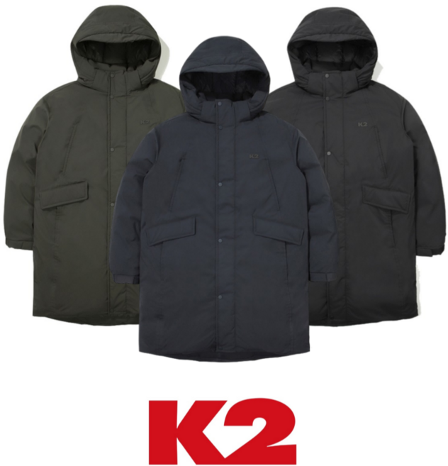 [백화점 매장판] K2 남성 야상 다운자켓 다운점퍼 구스다운 패딩점퍼 패딩자켓 남성패딩 남자패딩 거위털 패딩