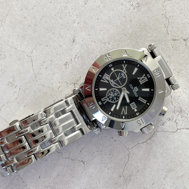 행사 상품 돈보스코 남성용 고급메탈 시계 남자 손목시계 패션시계 실버로즈 블랙실버 실버화이트 DB-713M