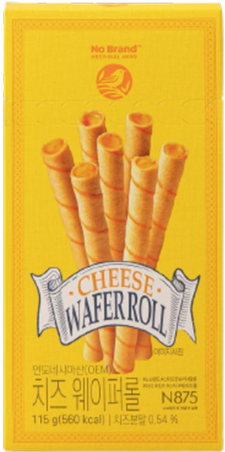 노브랜드 치즈웨이퍼롤, 11개, 115g