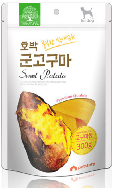 더내추럴 풍부한 식이섬유 호박 군고구마 칩 300g, 3개