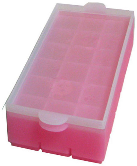 국산 파미레 실리콘 아이스 트레이 18구 뚜껑 사각 아이스큐브 얼음틀 핑크, 1개