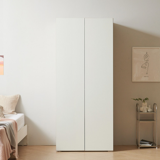 보루네오 마르체 이안 800 모듈 옷장 BKC701C, 이불장, 화이트