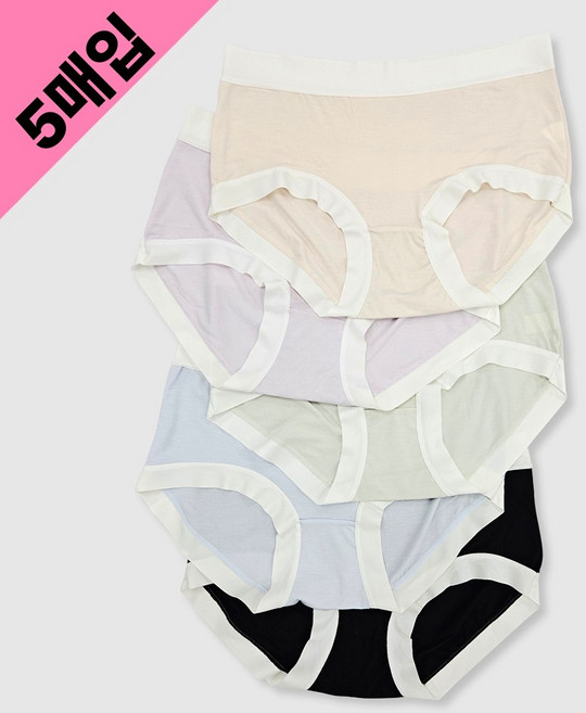 이너스타 여성 하이웨스트 부드러운 모달 세미 사각 팬티 세트
