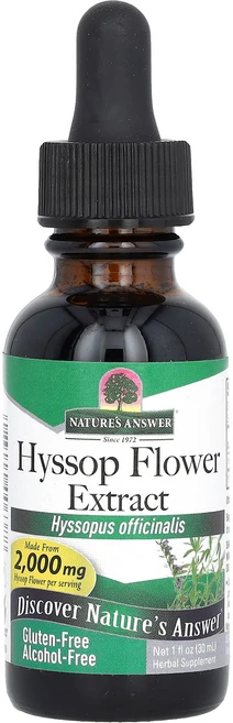 몸관리하세요 겨울입니다 Nature's Answer 히솝 꽃 추출물 알코올 무함유 505mg 30ml(1fl oz) 특별관리진행, NaturesAnswer히솝꽃추출물알코올무함유505mg, 1, 30ml - 쿠팡