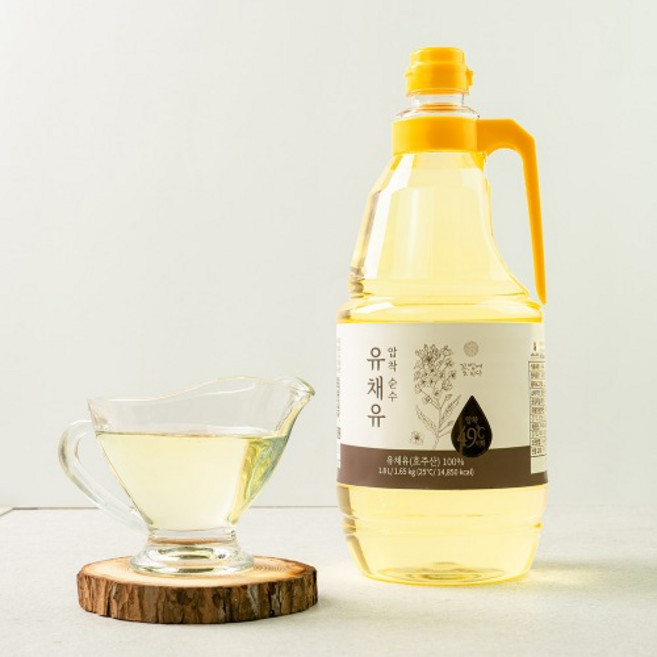 압착 순수 유채유, 1개, 1.8L