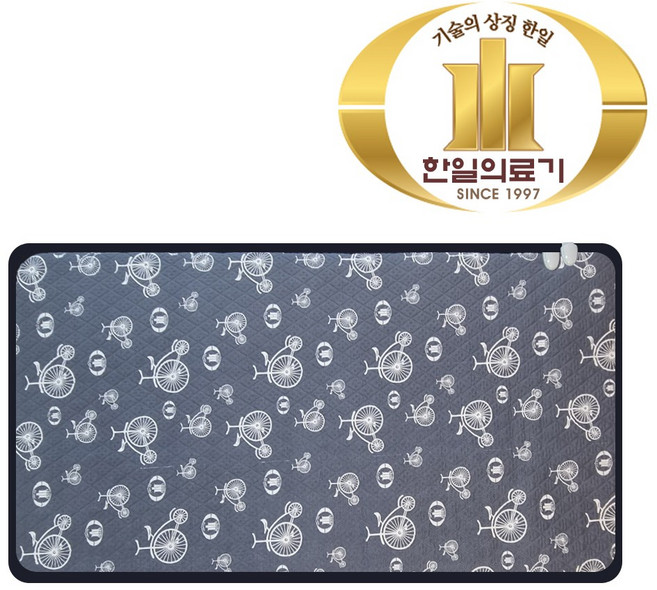 (주)한일의료기 침대전용 프리미엄 전자파없는 EMF 탄소발열선 전기매트 온열매트 미니 싱글 더블, 바이클, 싱글(100cmX200cm)