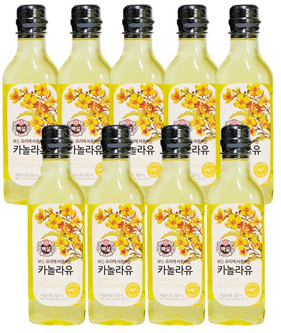 백설 카놀라유, 500ml, 9개