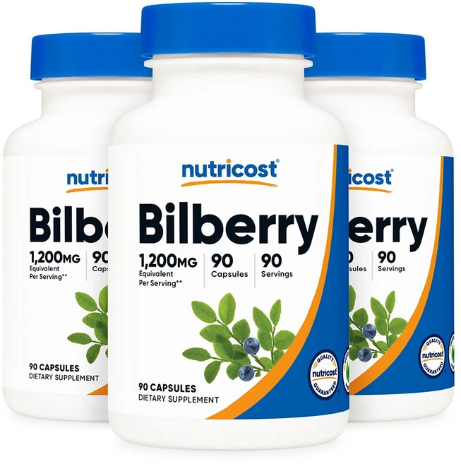 뉴트리코스트 빌베리 1200mg 90캡슐 3병, 3개, 90정 - 쿠팡