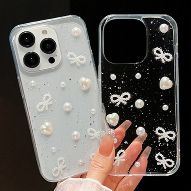 아이폰17 프로맥스 DC 프리티 펄 리본 젤리 투명 케이스