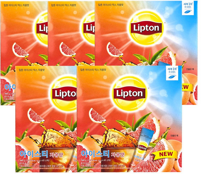 립톤 아이스티 믹스 자몽맛, 14g, 40개입, 5개