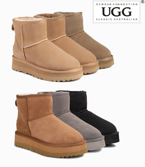 [무료배송]호주 오즈웨어 정품 클래식 플랫폼 미니 어그 부츠 통굽 OB360P 3가지 색상