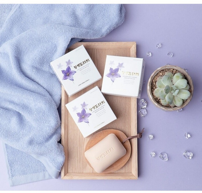 [정품] 장생도라지 페이스솦세트 고급 세수 세안 비누(120gX3pcs) 720g 2개, 2개입