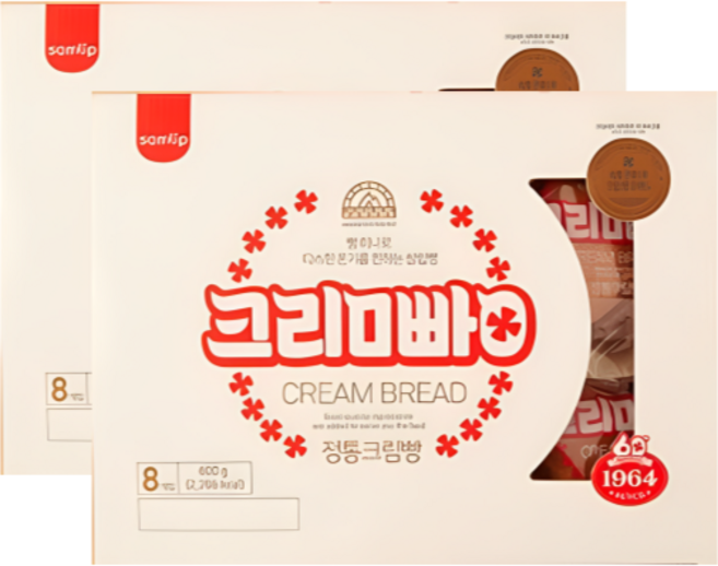 삼립 정통 크림빵 8개입(600g) X 2개, 1개, 600g