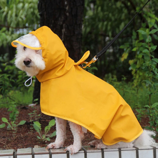 비오는날 외출걱정없는 강아지 우비 레인코트 비옷 애견우비 강아지옷 반려견비옷 애견용품 11가지 사이즈, 1개