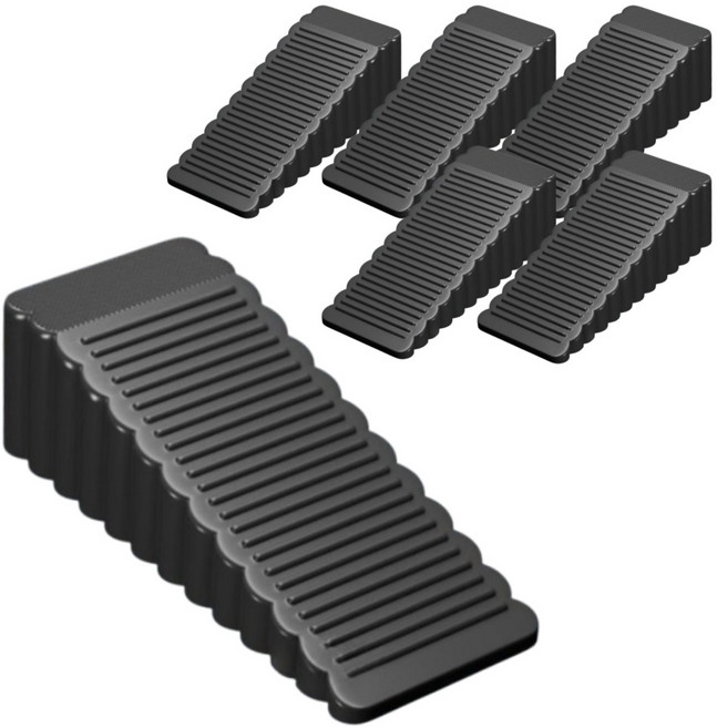 저스픽 무타공 출입문 바닥 도어스토퍼, 5개, 블랙