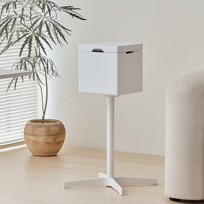 케어팟 안전한 저온가열 자동살균 저전력 대용량 스텐 큐브 가습기 X50V, X50V+스틸스탠드(메탈)