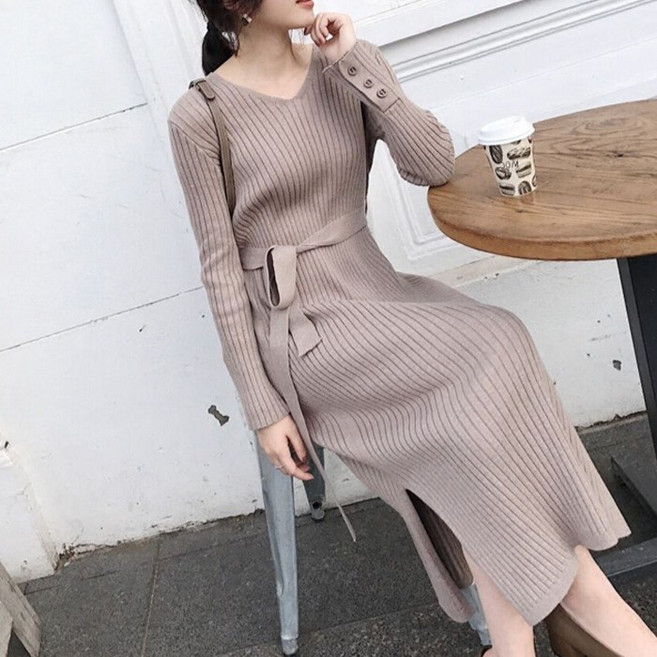 [츄츄스] 원피스 롱니아니 (FS0146)_(여성의류 여성옷 긴팔원피스 라운드원피스 롱원피스)