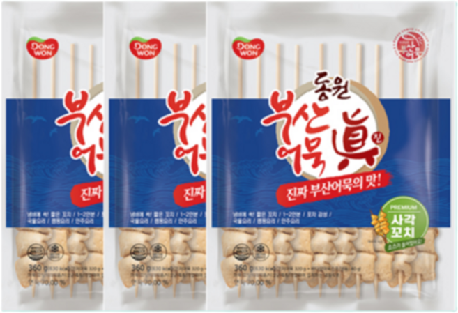 동원 부산어묵 진 사각꼬치, 3개, 360g