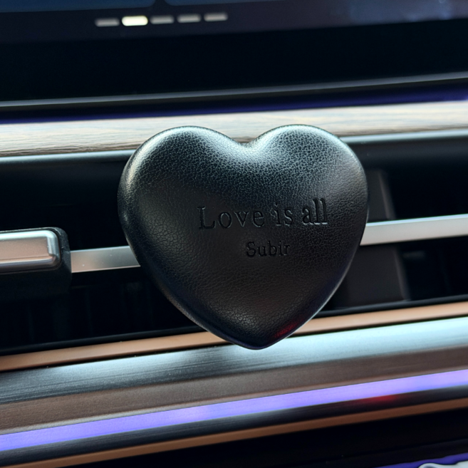 소비르 럽올 차량용 방향제 차 가죽 인테리어 고급 명품 자동차 디퓨저, 블랙 레몬라벤더, 1개