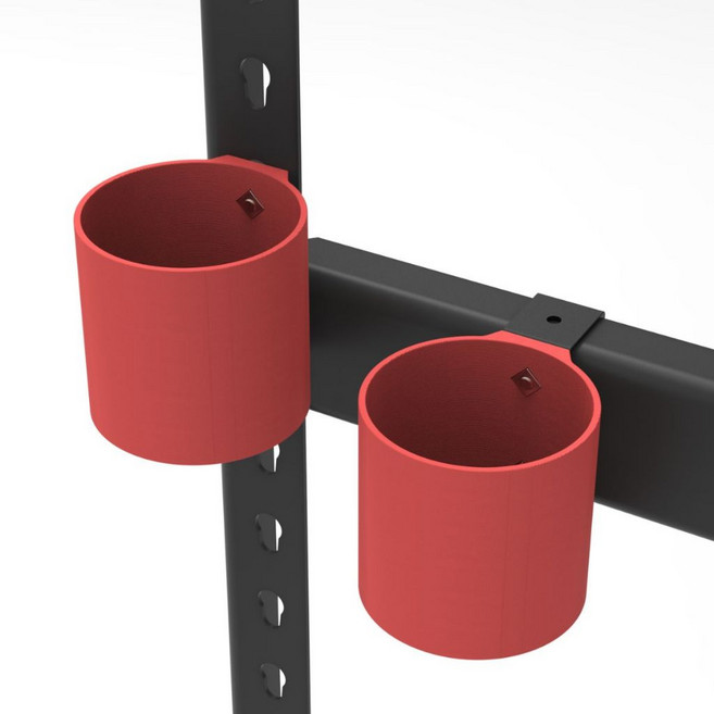碰世代設計 角鋼配件 瓶罐架 免螺絲角鋼適用, 紅色,立柱用, 1個