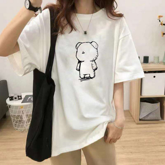 디한스 임산부 곰돌이 반팔 옆트임 수유티