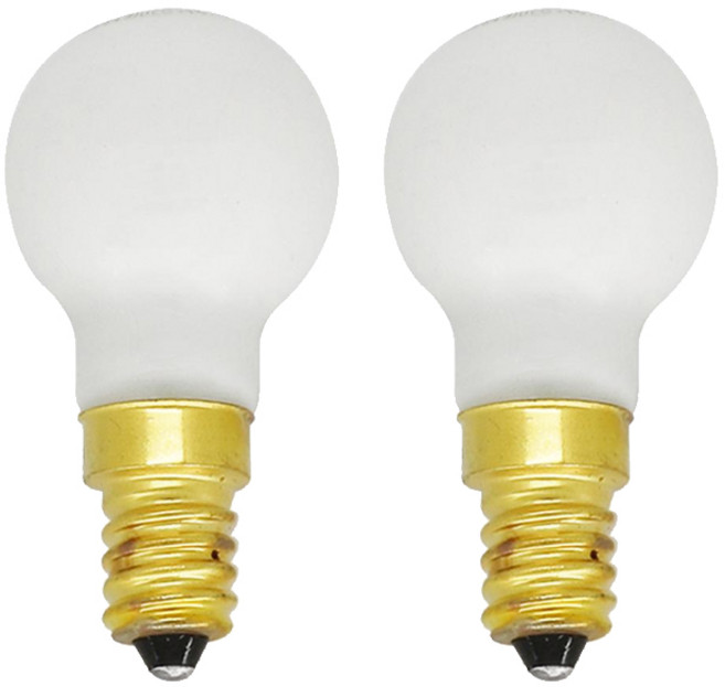 일광전구 220V 60W E17 미니크립톤 전구 불투명, 2개, 전구색