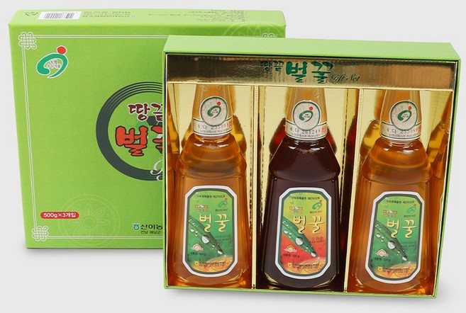 농협 4호 선물세트 B (아카시아꿀500g2개 + 잡화꿀500g1개)