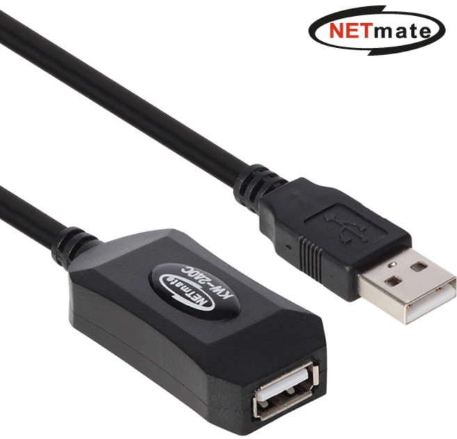 강원전자 넷메이트 KW-240C USB2.0 무전원 리피터 7m (Terminus), 1개