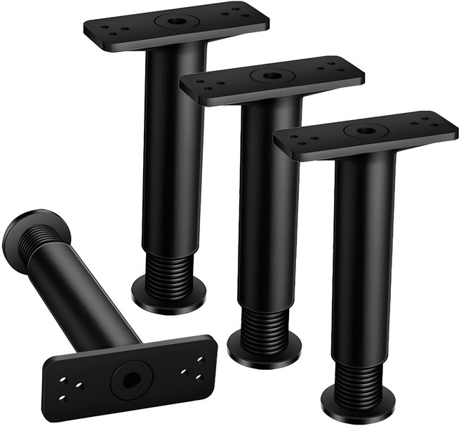 아이베란다 침대다리 보강 높이조절발, C(150-250mm), 4개, 블랙