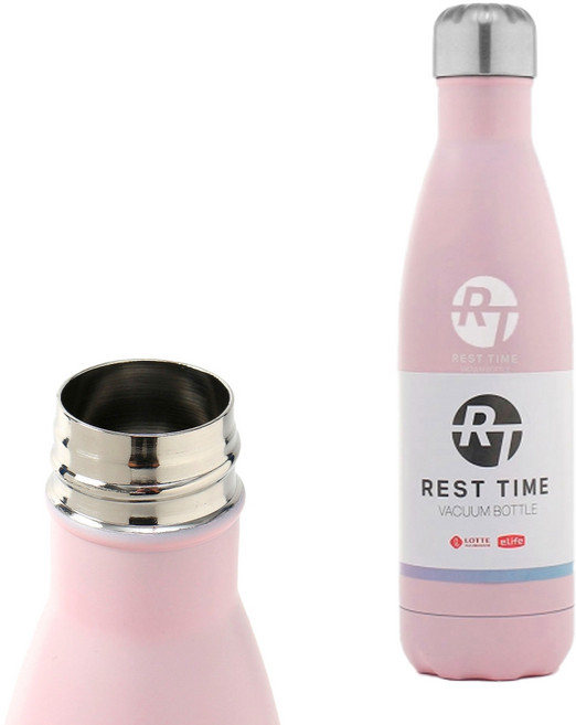 DN 슬림 텀블러 보온보냉 보온병 스텐 진공 컵홀더 500ml 핑크, 1개