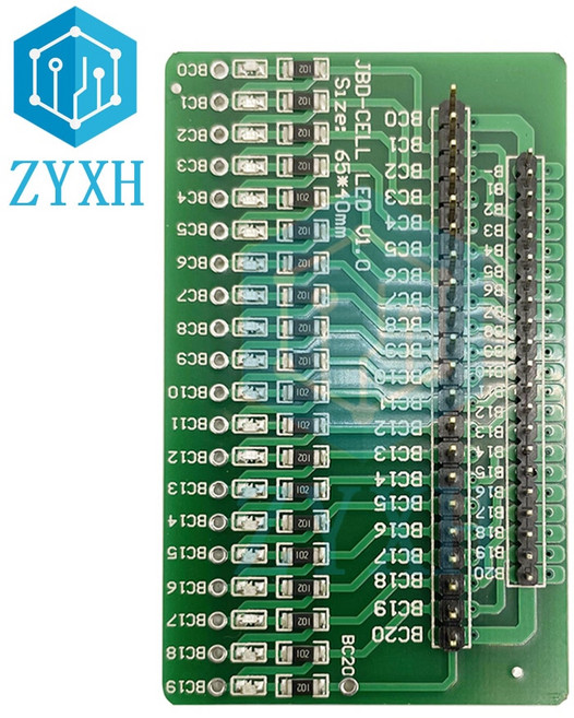 BMS보드리튬 18650 배터리 테스트 보드 LED 표시기 감지 BMS 3S 4S 5S 6S 7S 8S 9S 10S 11S 12S 20S, 1개
