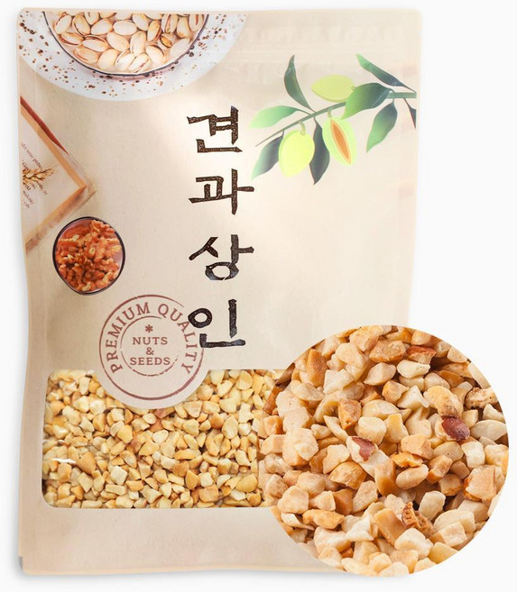 [견과상인]미국산 땅콩분태 1kg 8태 고소하고 진한 맛 볶음 조각 땅콩 토핑 베이커리용, 1개
