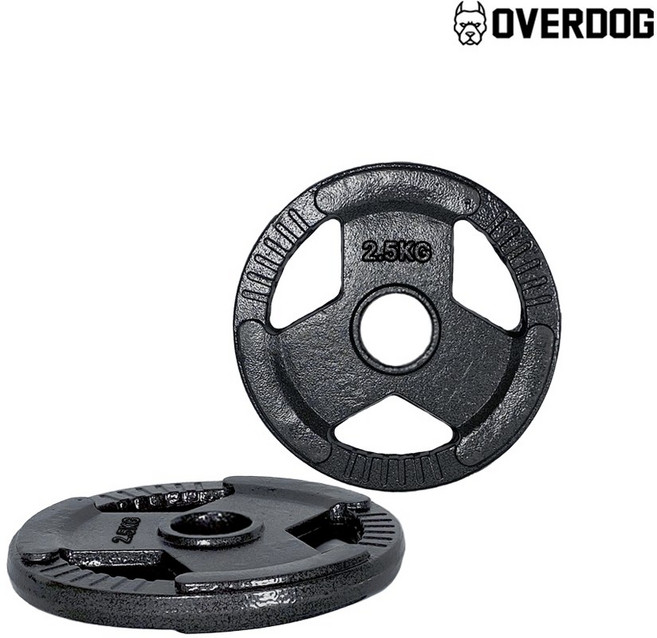 오버독 중량주물원판 (중량봉용), 중량봉용원판, 2개, 2.5kg